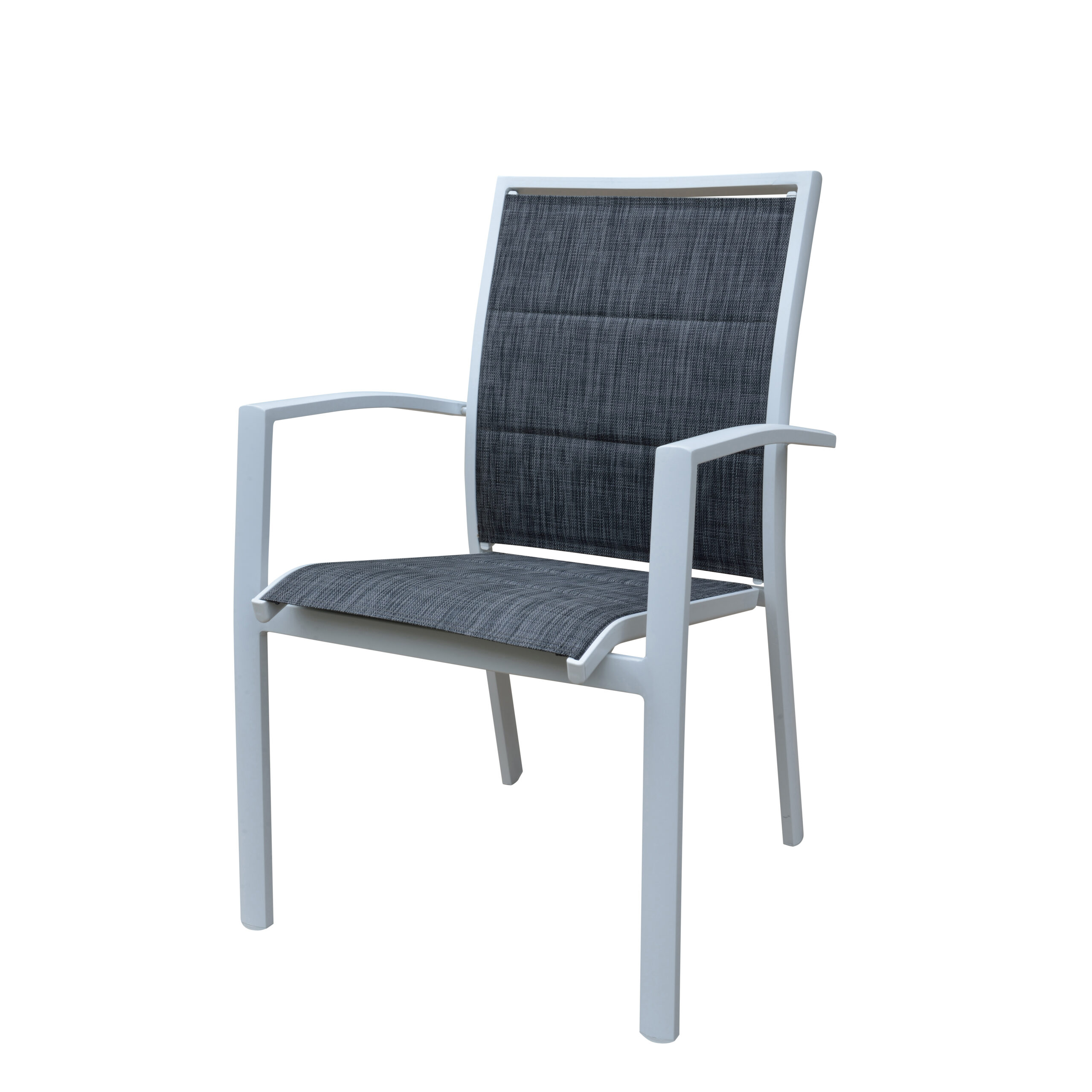 Fauteuil Modulo Gris Chiné Mobilier de Jardin Alu Wilsa Garden fauteuil de jardin en alu blanc et tissu gris chiné