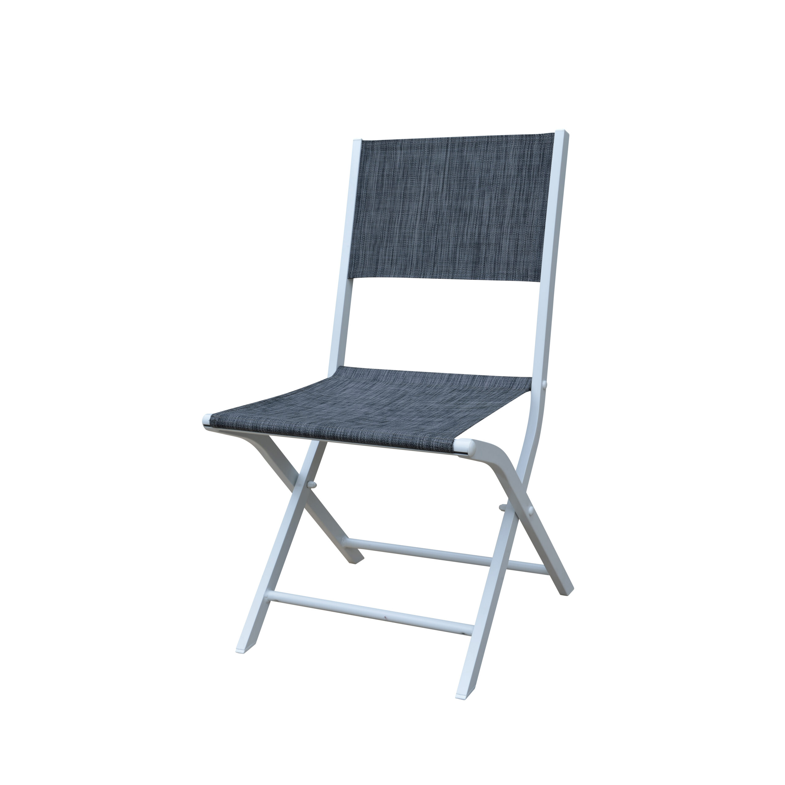 Chaise Modulo Blanc Mobilier de Jardin Alu Wilsa Garden chaise de jardin pliante blanche et grise