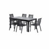 Ensemble HPL 6/10 noir Mobilier de Jardin Alu Wilsa Garden