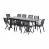 Ensemble HPL 6/10 noir Mobilier de Jardin Alu Wilsa Garden