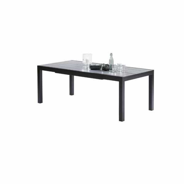 Table HPL 8/12 noir Mobilier de Jardin Alu Wilsa Garden