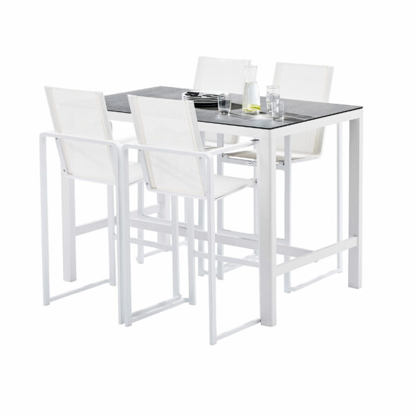 Ensemble Barset 4 places Mobilier de Jardin alu Wilsa Garden