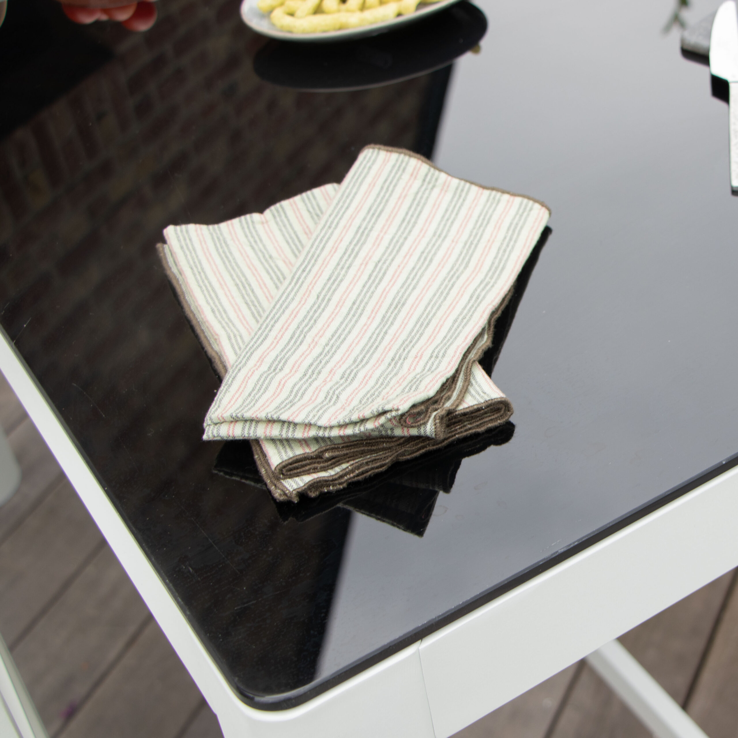 Ensemble Bar Set 604070 Table de jardin réversible verre et pierre