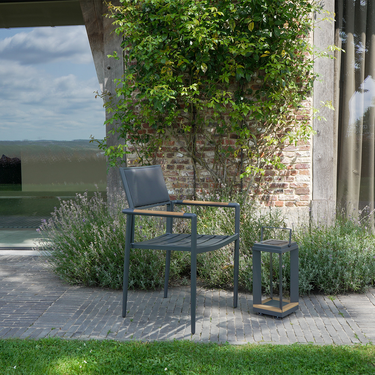 606001_2 PIANA fauteuil en aluminium pour le jardin