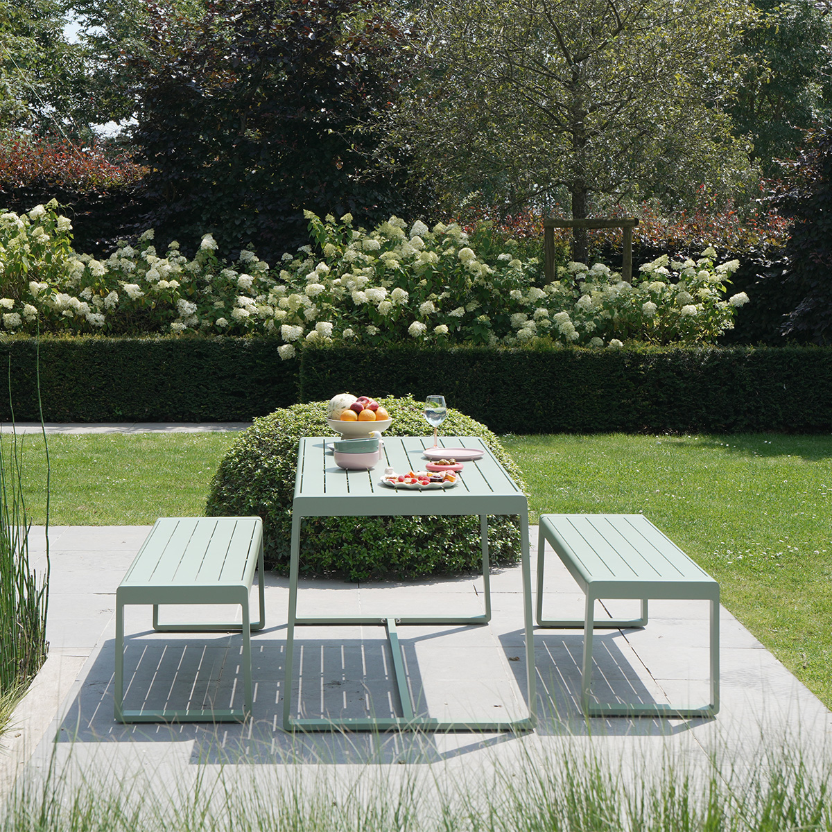 salon de jardin vert tendance