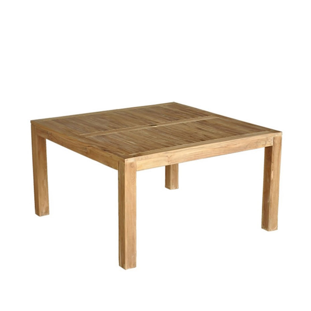 table d'extérieur carré en bois de teck