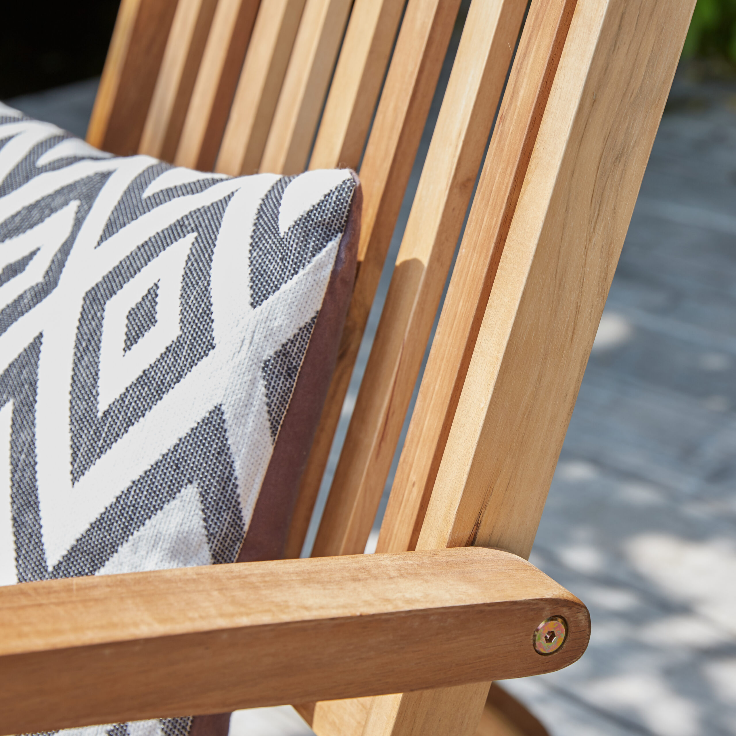 Transat réglable acacia