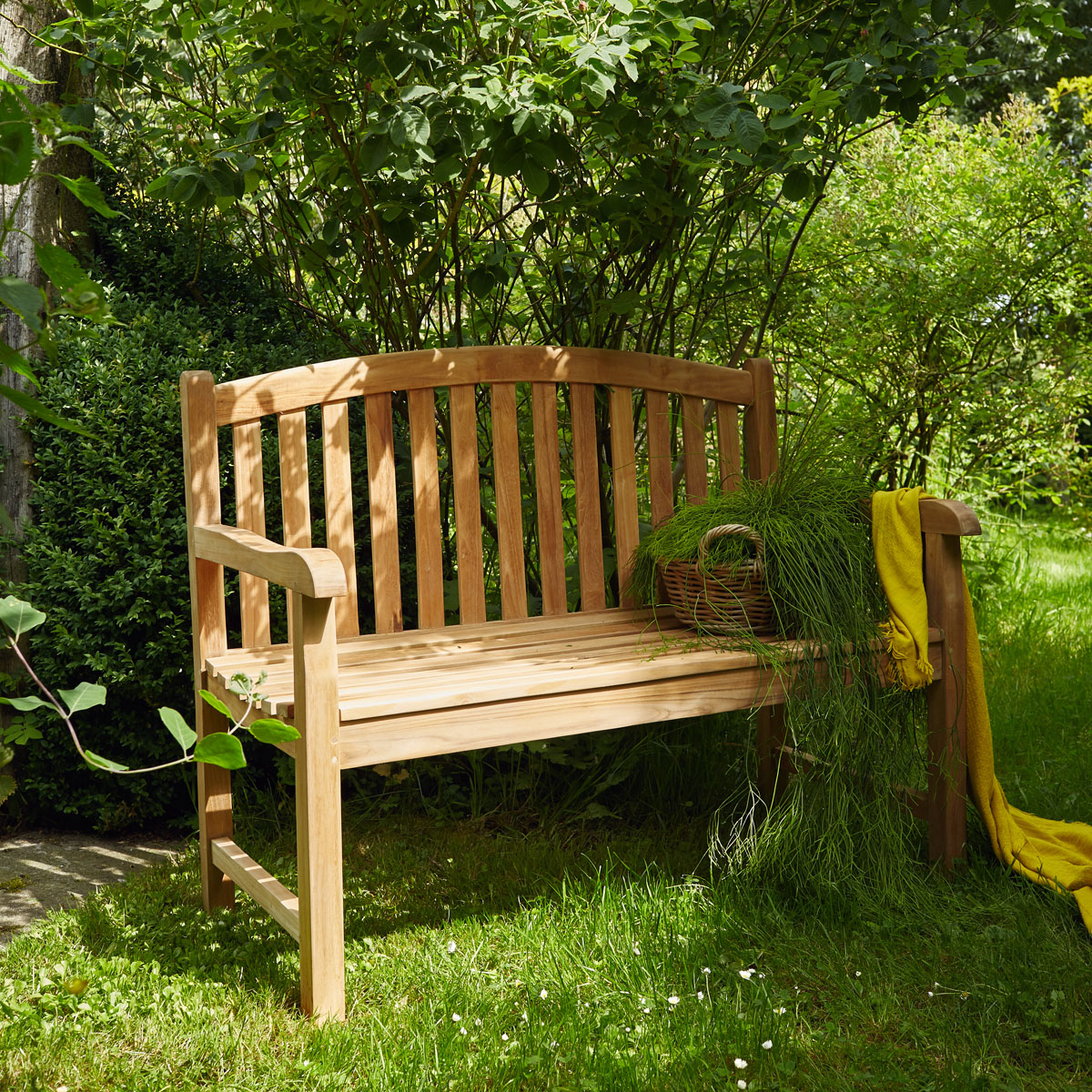 Banc Teck Mobilier Exotique Wilsa Garden VERDI Banc d'extérieur 2 places