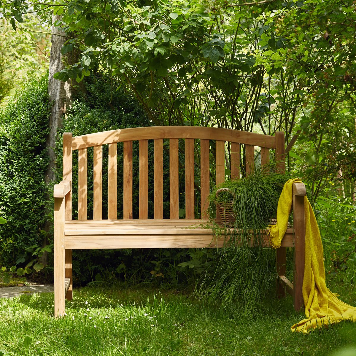 Banc Teck Mobilier Exotique Wilsa Garden VERDI Banc de jardin en teck massif