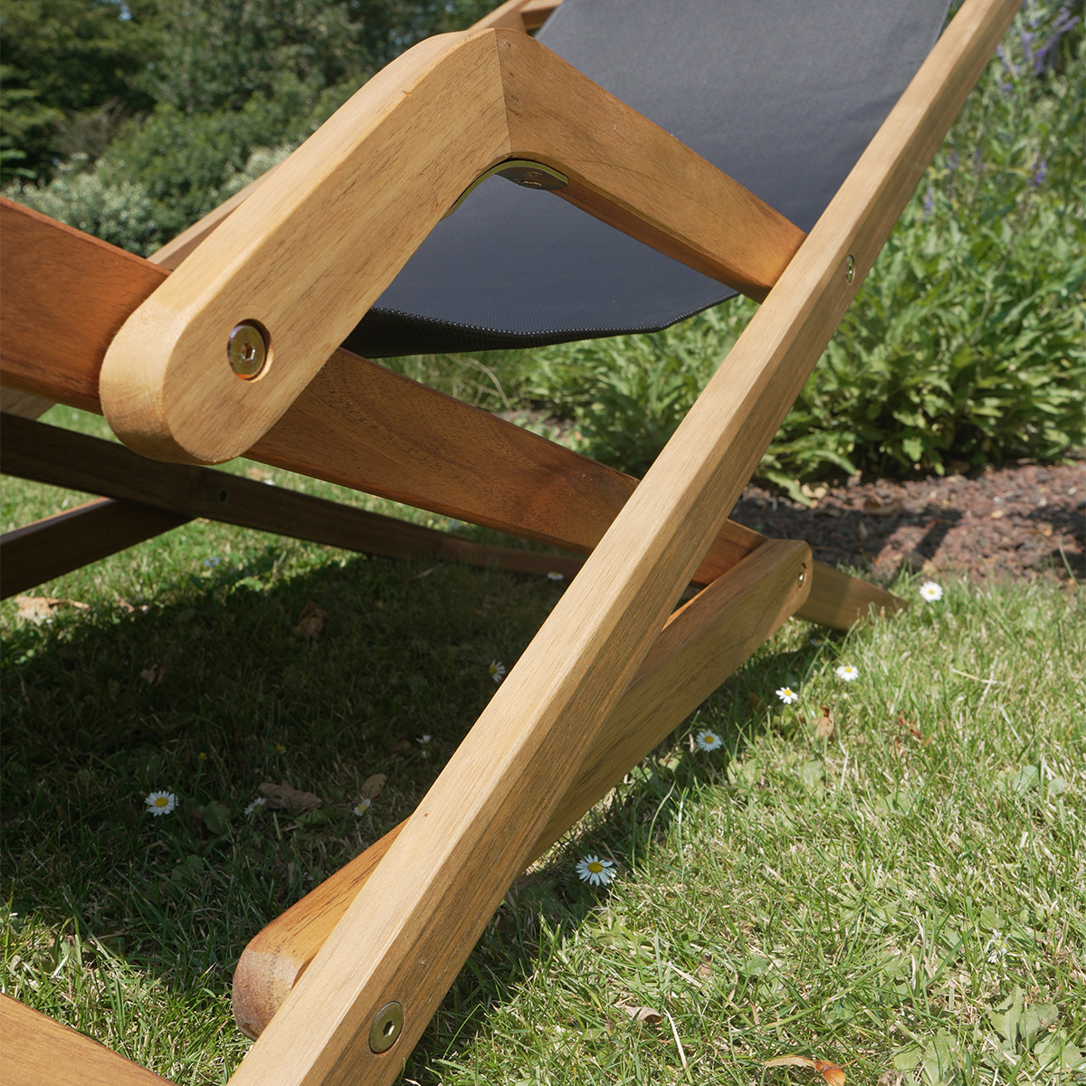 transat en bois brut