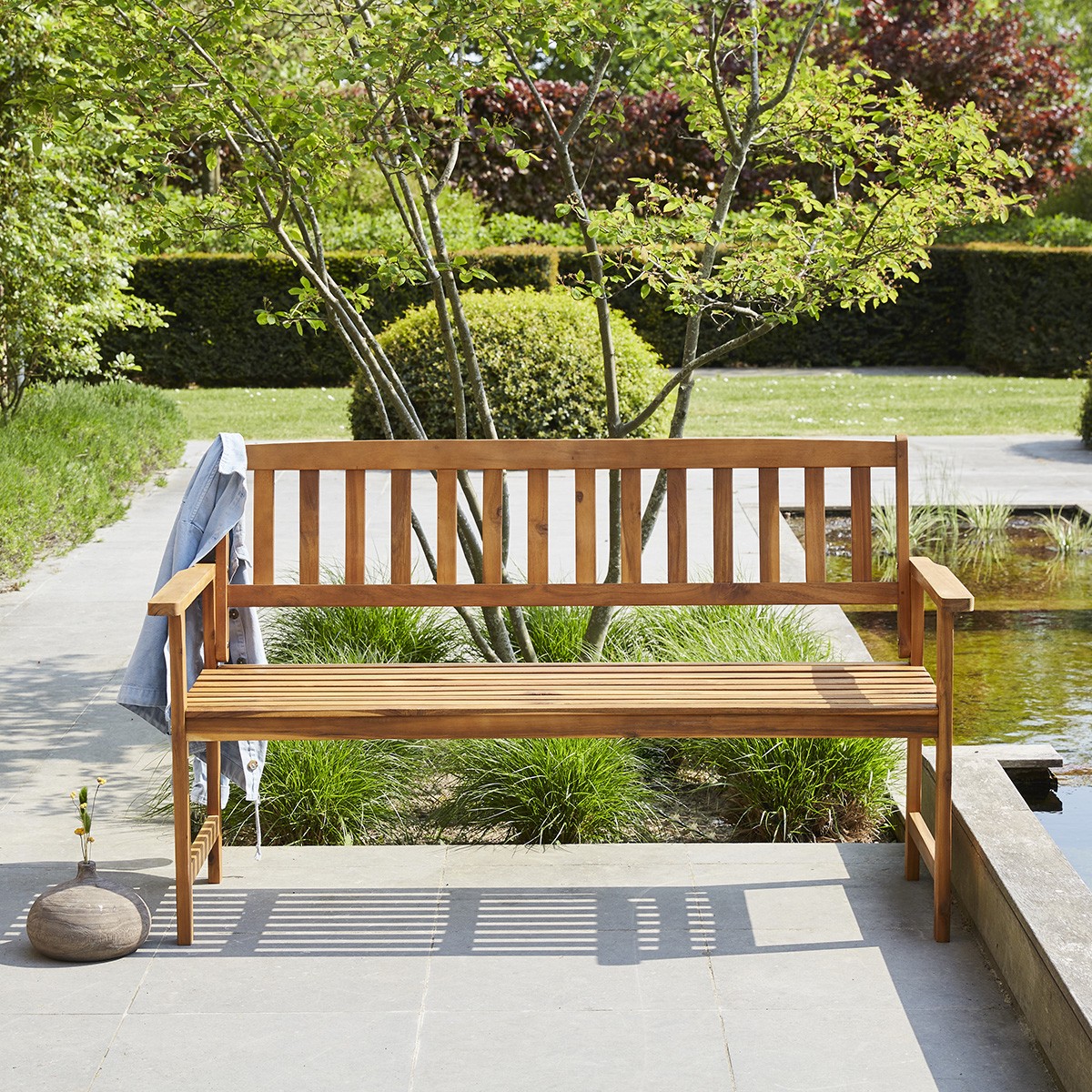 700022 BANC NATURA banc de jardin en bois massif brut