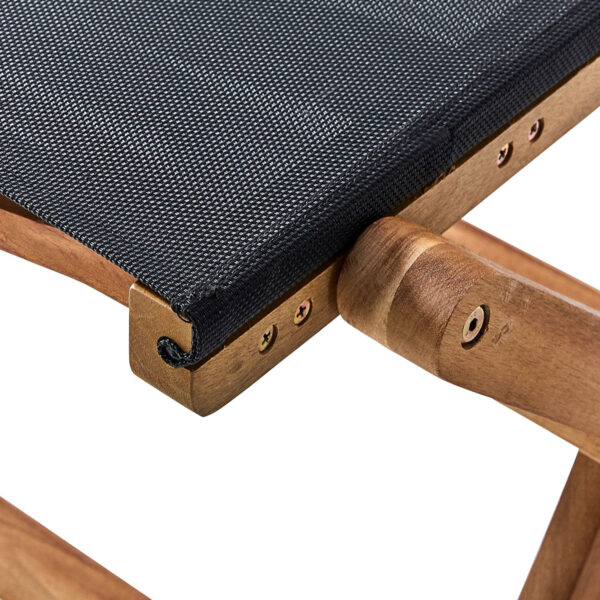Chaise bois et textilène noir wilsa garden