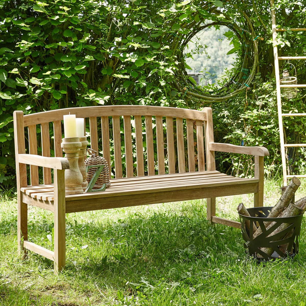 700038 Banc en teck BLOOM Banc de jardin en teck