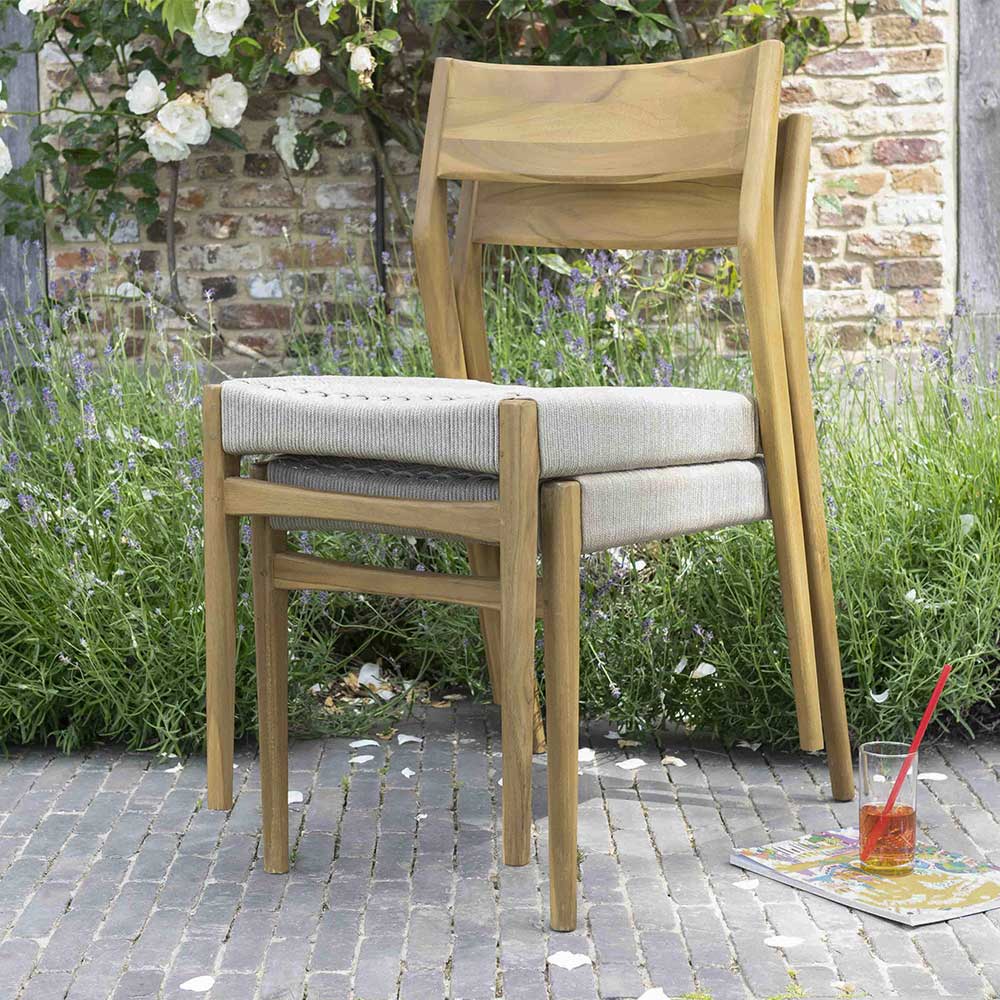 fauteuil de jardin empilable en bois