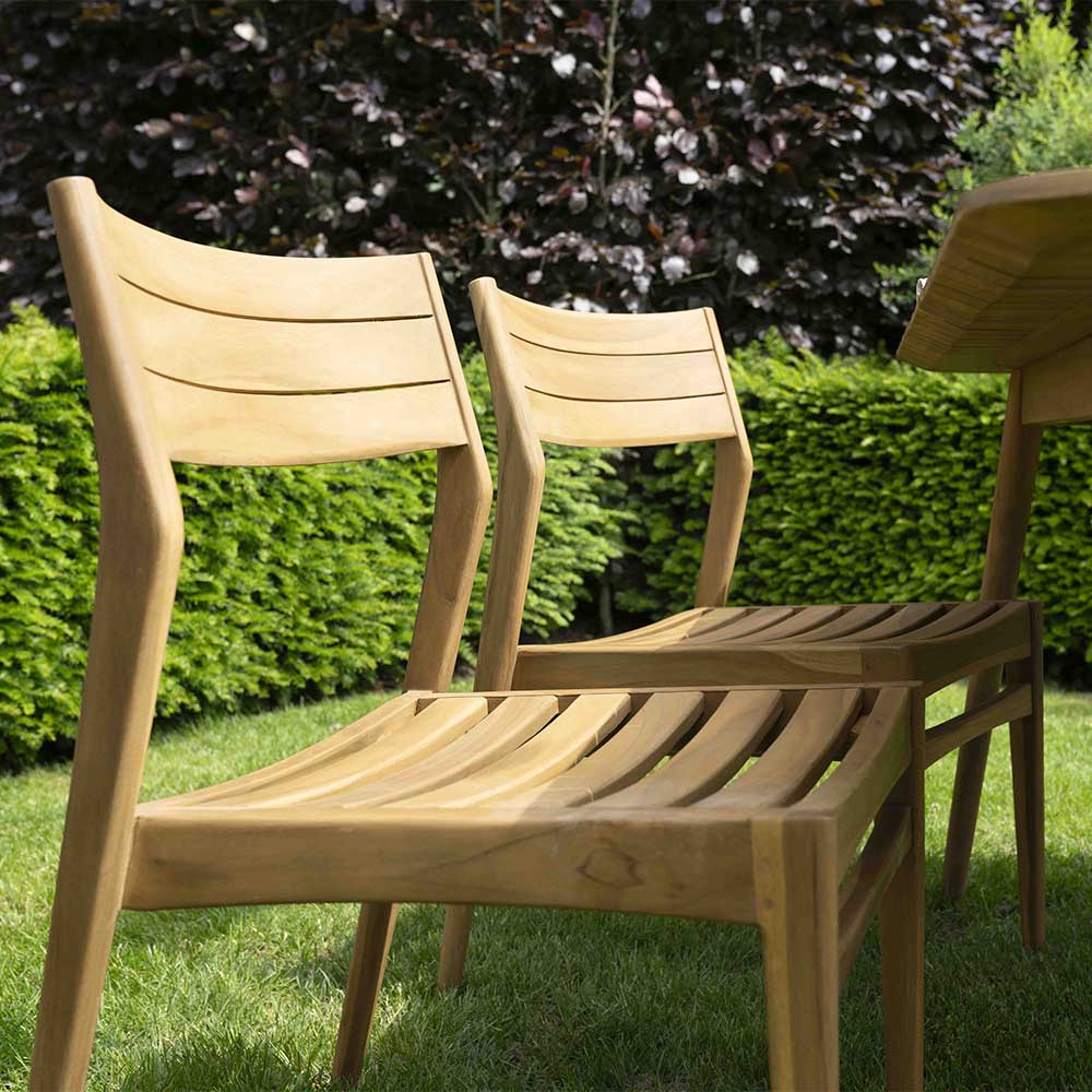 chaises de jardin en teck massif