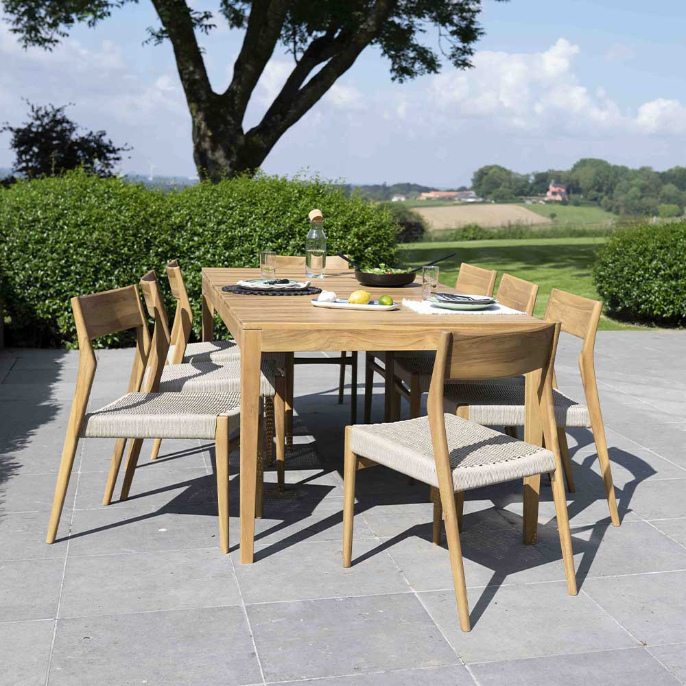 salon de jardin cordage et bois massif