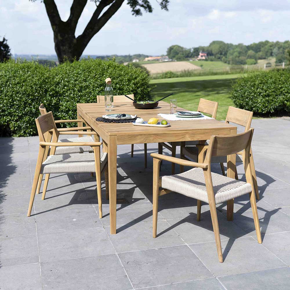 800041_1 ENSEMBLE CALVI salon de jardin en bois de teck