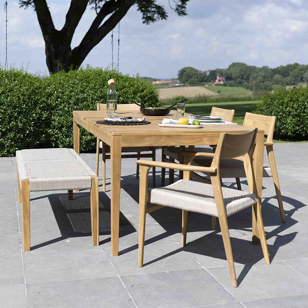 800043 CALVI salon de jardin banc bois