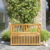 Banc de jardin coffre en bois d'acacia