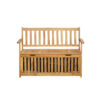 Banc de jardin coffre en bois d'acacia