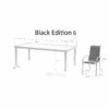 Ensemble Black Edition 6 Mobilier de Jardin Alu Wilsa Garden